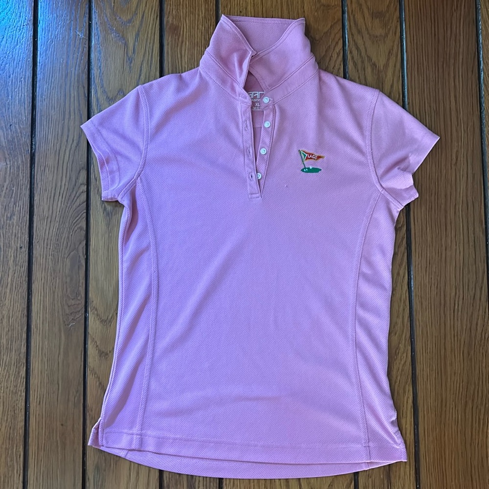 Girls Fitted Club Logo Golf Polo Size XL